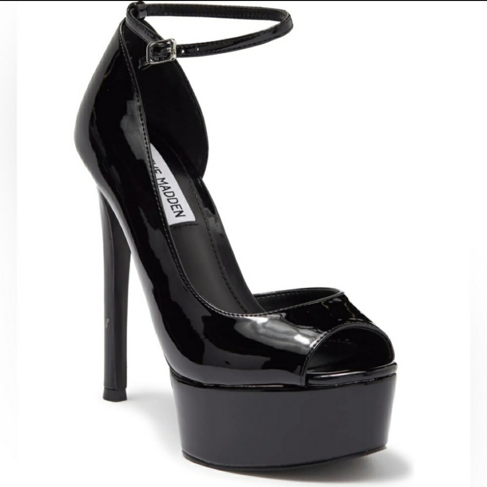 Steve Madden Affair Platform Sandal Black